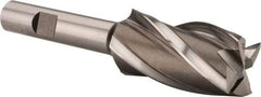 Hertel - 1", 1-7/8" LOC, 1/2" Shank Diam, 4-1/8" OAL, 4 Flute, Cobalt Square End Mill - Single End, Uncoated, Spiral Flute, 30° Helix, Centercutting, Right Hand Cut, Right Hand Flute - Exact Tool & Supply