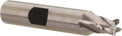 Hertel - 1/4", 1/4" LOC, 3/8" Shank Diam, 2-1/16" OAL, 4 Flute, Cobalt Square End Mill - Single End, Uncoated, Spiral Flute, 30° Helix, Centercutting, Right Hand Cut, Right Hand Flute - Exact Tool & Supply