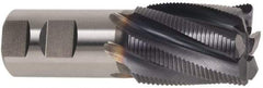 Hertel - 2" Diam, Coarse Pitch, 6" LOC, 8 Flute Cobalt Roughing Square End Mill - Uncoated, 9-3/4" OAL, 2" Shank Diam, Single End, 30° Helix - Exact Tool & Supply
