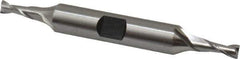 Hertel - 11/64", 7/16" LOC, 3/8" Shank Diam, 3-1/8" OAL, 2 Flute, Cobalt Square End Mill - Double End, Uncoated, Spiral Flute, 30° Helix, Centercutting, Right Hand Cut, Right Hand Flute - Exact Tool & Supply