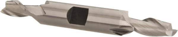 Hertel - 17/64", 9/16" LOC, 3/8" Shank Diam, 3-1/8" OAL, 2 Flute, Cobalt Square End Mill - Double End, Uncoated, Spiral Flute, 30° Helix, Centercutting, Right Hand Cut, Right Hand Flute - Exact Tool & Supply