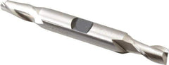 Hertel - 19/64", 9/16" LOC, 3/8" Shank Diam, 3-1/8" OAL, 2 Flute, Cobalt Square End Mill - Double End, Uncoated, Spiral Flute, 30° Helix, Centercutting, Right Hand Cut, Right Hand Flute - Exact Tool & Supply