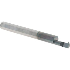 Scientific Cutting Tools - 0.35" Cutting Depth, 18 to 56 TPI, 0.18" Diam, Internal Thread, Solid Carbide, Single Point Threading Bar - AlTiN+ Finish, 2-1/2" OAL, 1/4" Shank Diam, 0.04" Projection from Edge, 60° Profile Angle - Exact Tool & Supply