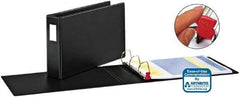 Cardinal - 3" Sheet Capacity, 11 x 17", Non-View Ring Binder - Vinyl, Black - Exact Tool & Supply