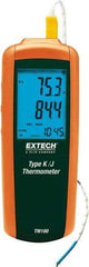 Extech - -328 to 2,501°F Digital Thermometer - LCD Display, K, J Thermocouple Sensor, 9V Battery Power - Exact Tool & Supply