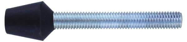 Gibraltar - M12 Carbon Steel Cap Tip Clamp Spindle Assembly - 2.68" Thread Length, 3.82" OAL, 1.18" Tip Surface Diam, Use with Toggle Clamps - Exact Tool & Supply