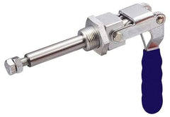 Gibraltar - 700 Lb Load Capacity, Threaded Base, Carbon Steel, Standard Straight Line Action Clamp - 0.63" Plunger Diam, Straight Handle - Exact Tool & Supply