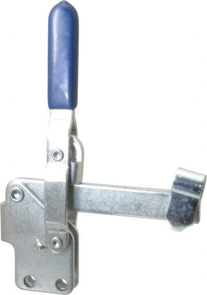 Gibraltar - 375 Lb Holding Capacity, Vertical Handle, Manual Hold Down Toggle Clamp - 62° Handle Movement, 115° Bar Opening, U-Bar, Straight Base, Carbon Steel - Exact Tool & Supply