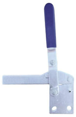 Gibraltar - 1,400 Lb Holding Capacity, Vertical Handle, Manual Hold Down Toggle Clamp - 83° Handle Movement, 69° Bar Opening, U-Bar, Straight Base, Carbon Steel - Exact Tool & Supply