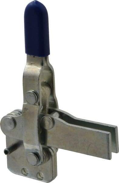 Gibraltar - 600 Lb Holding Capacity, Vertical Handle, Manual Hold Down Toggle Clamp - 85° Handle Movement, 71° Bar Opening, U-Bar, Straight Base, Carbon Steel - Exact Tool & Supply