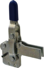 Gibraltar - 600 Lb Holding Capacity, Vertical Handle, Manual Hold Down Toggle Clamp - 85° Handle Movement, 71° Bar Opening, U-Bar, Straight Base, Carbon Steel - Exact Tool & Supply