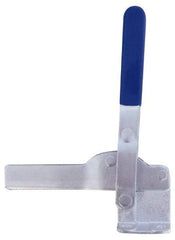 Gibraltar - 1,000 Lb Holding Capacity, Vertical Handle, Manual Hold Down Toggle Clamp - 64° Handle Movement, 76° Bar Opening, Solid Bar, Flanged Base, Electro-Plated Zinc, Carbon Steel - Exact Tool & Supply