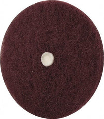 Merit Abrasives - 5" Diam, Medium Mounted Scrubber Buffing Wheel - 1 Ply, Very Fine Grade, 1/4" Shank Diam, 4,000 RPM - Exact Tool & Supply