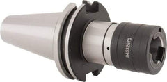 Accupro - CAT40 Taper Shank Tension & Compression Tapping Chuck - #0 to 9/16" Tap Capacity, 75.5mm Projection, Size 1 Adapter, Quick Change, Through Coolant - Exact Tool & Supply