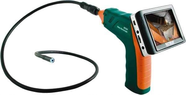 Extech - Video Borescope - 9 mm Probe Diameter, LCD Display, 712 x 486 Resolution - Exact Tool & Supply