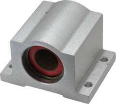 Pacific Bearing - 5/8" ID, 2-1/2" OAW x 1.938" OAL x 1-3/4" OAH Pillow Block - 1,470 Lb Static Cap, 2-1/8" Btw Mnt Hole Ctrs, 7/8" Base-to-Ctr Ht, Aluminum - Exact Tool & Supply