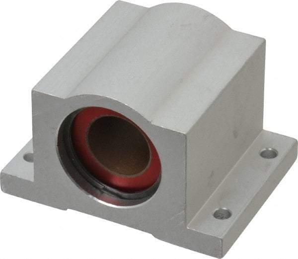 Pacific Bearing - 3/4" ID, 2-3/4" OAW x 2.063" OAL x 2.188" OAH Pillow Block - 1,905 Lb Static Cap, 2-3/8" Btw Mnt Hole Ctrs, 0.937" Base-to-Ctr Ht, Aluminum - Exact Tool & Supply