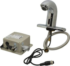 Sloan Valve Co. - Chrome Single Hole Electronic & Sensor Faucet without Mixer - Powered by Battery, Standard Spout, 4" Mounting Centers - Exact Tool & Supply