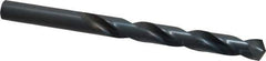 Hertel - Letter X 135° High Speed Steel Jobber Drill - Oxide Finish, Right Hand Cut, Spiral Flute, Straight Shank, 5-1/8" OAL, Split Point - Exact Tool & Supply