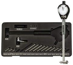 Fowler - 16 Anvil, 35 to 160mm Dial Bore Gage - 0.01mm Graduation, 225mm Gage Depth, Carbide Anvil - Exact Tool & Supply