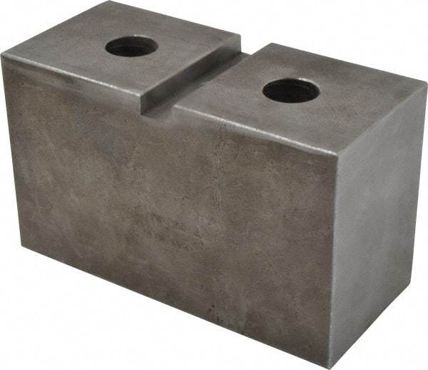 H & R Manufacturing - Bullard Attachment, Square Soft Lathe Chuck Jaw - Steel, 3-1/4" Btw Mount Hole Ctrs, 6-5/8" Long x 3" Wide x 4" High, 7/8" Fastener - Exact Tool & Supply