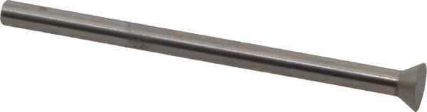 Dayton Lamina - 0.225" Head Diam, 1/8" Shank Diam, Quill Head, High Speed Steel Solid Mold Die Blank & Punch - 60° Head Angle, 0.0875" Head Height, 2" OAL, Blank Punch, KWX Series - Exact Tool & Supply