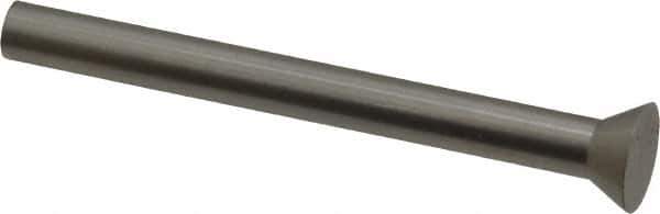 Dayton Lamina - 0.3375" Head Diam, 3/16" Shank Diam, Quill Head, High Speed Steel Solid Mold Die Blank & Punch - 60° Head Angle, 0.1313" Head Height, 2" OAL, Blank Punch, KWX Series - Exact Tool & Supply