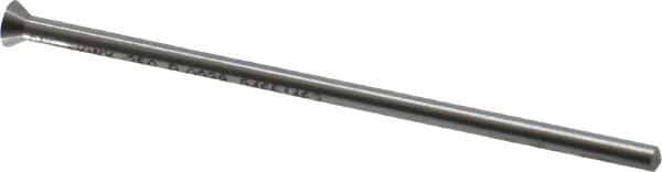 Dayton Lamina - 0.1688" Head Diam, 3/32" Shank Diam, Quill Head, High Speed Steel Solid Mold Die Blank & Punch - 60° Head Angle, 0.0657" Head Height, 2-1/2" OAL, Blank Punch, KWX Series - Exact Tool & Supply