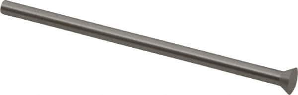 Dayton Lamina - 0.225" Head Diam, 1/8" Shank Diam, Quill Head, High Speed Steel Solid Mold Die Blank & Punch - 60° Head Angle, 0.0875" Head Height, 2-1/2" OAL, Blank Punch, KWX Series - Exact Tool & Supply
