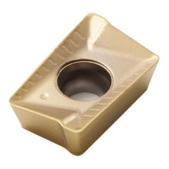 Seco - APMT100305 ME08 Grade F40M Carbide Milling Insert - TiAlN/TiN Finish, 0.091" Thick, 0.008" Corner Radius - Exact Tool & Supply