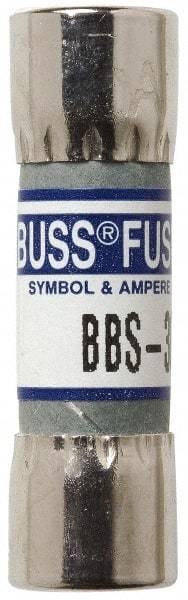 Cooper Bussmann - 250 VAC, 8 Amp, Fast-Acting General Purpose Fuse - Fuse Holder Mount, 1-3/8" OAL, 10 at AC kA Rating, 13/32" Diam - Exact Tool & Supply