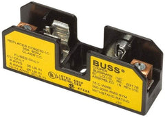 Cooper Bussmann - 3 Pole, 10 to 14 AWG, 600 VAC/VDC, 15 Amp, DIN Rail Mount Fuse Block - 3 Inch Long x 2.38 Inch Wide x 1.22 Inch High Block - Exact Tool & Supply