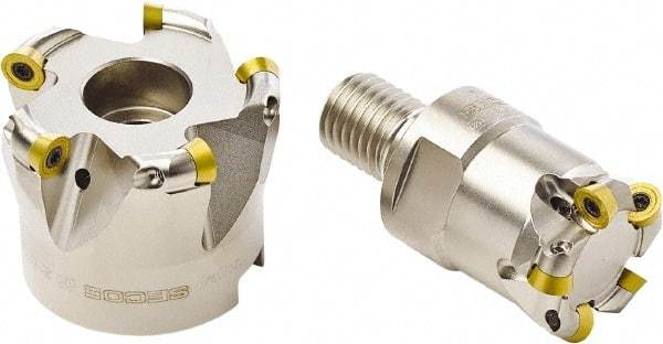 Seco - 20mm Cutting Diam, 4mm Max Depth of Cut, Modular Connection Indexable Copy End Mill - 3 Inserts, RD.. 0803 Insert, R217.29 Toolholder, Through Coolant - Exact Tool & Supply
