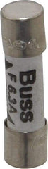 Cooper Bussmann - 250 VAC, 32 VDC, 6.3 Amp, Fast-Acting Miniature Ceramic Fuse - 20mm OAL, 5mm Diam - Exact Tool & Supply