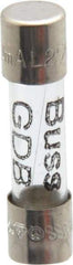 Cooper Bussmann - 250 VAC, 32 VDC, 0.63 Amp, Fast-Acting Miniature Glass Fuse - 20mm OAL, 5mm Diam - Exact Tool & Supply