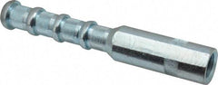 Wej-It - 1" Diam, 1" Drill, 6-1/2" OAL, 2" Min Embedment Drop-In Concrete Anchor - 12L14 Steel, Zinc-Plated Finish, Hex Nut Head, Hex Drive, 1-1/2" Thread Length - Exact Tool & Supply