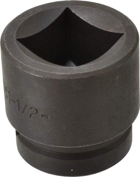 Proto - 1" Drive 1-1/2" Impact Socket - 4 Points, 2-1/2" OAL - Exact Tool & Supply