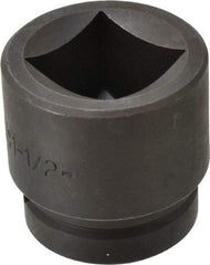 Proto - 1" Drive 1-1/2" Impact Socket - 4 Points, 2-1/2" OAL - Exact Tool & Supply