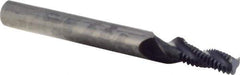 Scientific Cutting Tools - 1/4-28 UNF, 0.187" Cutting Diam, 3 Flute, Solid Carbide Helical Flute Thread Mill - Internal/External Thread, 0.514" LOC, 2-1/2" OAL, 1/4" Shank Diam - Exact Tool & Supply