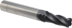 Scientific Cutting Tools - 9/16-18 UNF, 0.45" Cutting Diam, 4 Flute, Solid Carbide Helical Flute Thread Mill - Internal/External Thread, 1.078" LOC, 3-1/2" OAL, 1/2" Shank Diam - Exact Tool & Supply