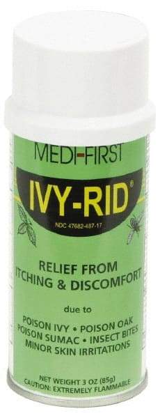 Medique - 3 oz Anti-Itch Relief Spray - Comes in Aerosol Can, Poison Ivy - Exact Tool & Supply