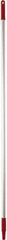 Vikan - 59 x 1" Aluminum Squeegee Handle - European Threaded Connection, Red - Exact Tool & Supply