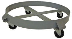 PRO-SOURCE - 1,000 Lb Load Capacity, 30 Gal Drum Dolly - 6-1/2" High, 4 Wheels - Exact Tool & Supply