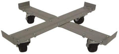 PRO-SOURCE - 1,000 Lb Load Capacity, 55 Gal Drum Dolly - 4" High, 4 Wheels - Exact Tool & Supply