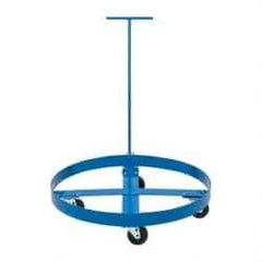 PRO-SOURCE - 1,000 Lb Load Capacity, 55 Gal Drum Dolly - 4" High, 4 Wheels - Exact Tool & Supply