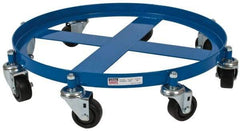 PRO-SOURCE - 2,000 Lb Load Capacity, 55 Gal Drum Dolly - 4" High, 8 Wheels - Exact Tool & Supply