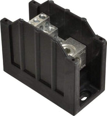 Cooper Bussmann - 1 Pole, 310 Amp, 350 kcmil-6 AWG (Cu/Al) Primary, 4-12 AWG (Al), 4-14 AWG (Cu) Secondary, Thermoplastic Power Distribution Block - 600 VAC/VDC, 1 Primary Connection, 1.96 Inch Long x 3.32 Inch Deep x 4 Inch High - Exact Tool & Supply