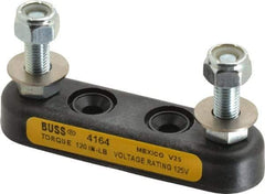 Cooper Bussmann - 1 Pole, 125 VAC, 800 Amp, Screw Mount Fuse Block - 3-3/16 Inch Fuse Length, 58.8mm Long x 24.1mm Wide x 1.62 Inch High Block - Exact Tool & Supply