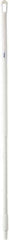 Vikan - 51 x 1-1/4" Fiberglass Squeegee Handle - European Threaded Connection, White - Exact Tool & Supply
