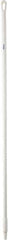 Vikan - 59 x 1-1/4" Fiberglass Squeegee Handle - European Threaded Connection, White - Exact Tool & Supply